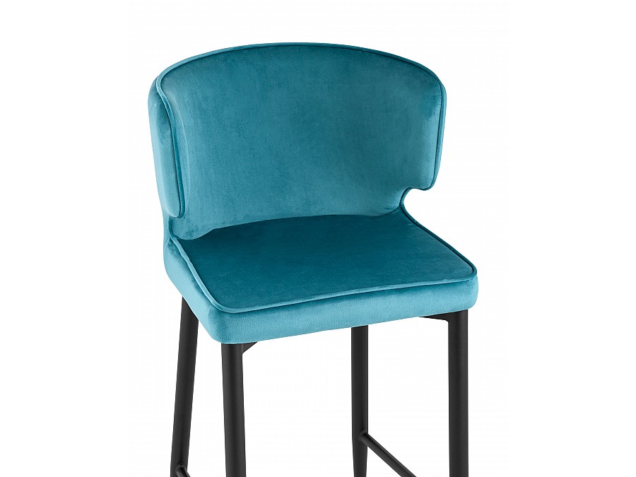 Стул полубарный Матео велюр темно-бирюзовый