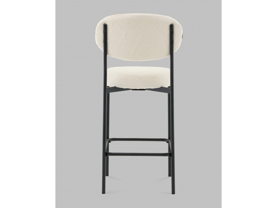 Стул полубарный Бриф DD букле молочный