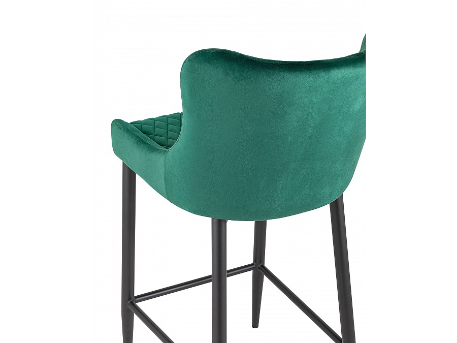 Стул полубарный Ститч велюр изумрудный