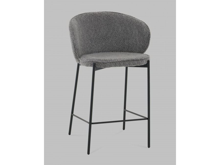 Стул полубарный Тисдейл букле темно-серый