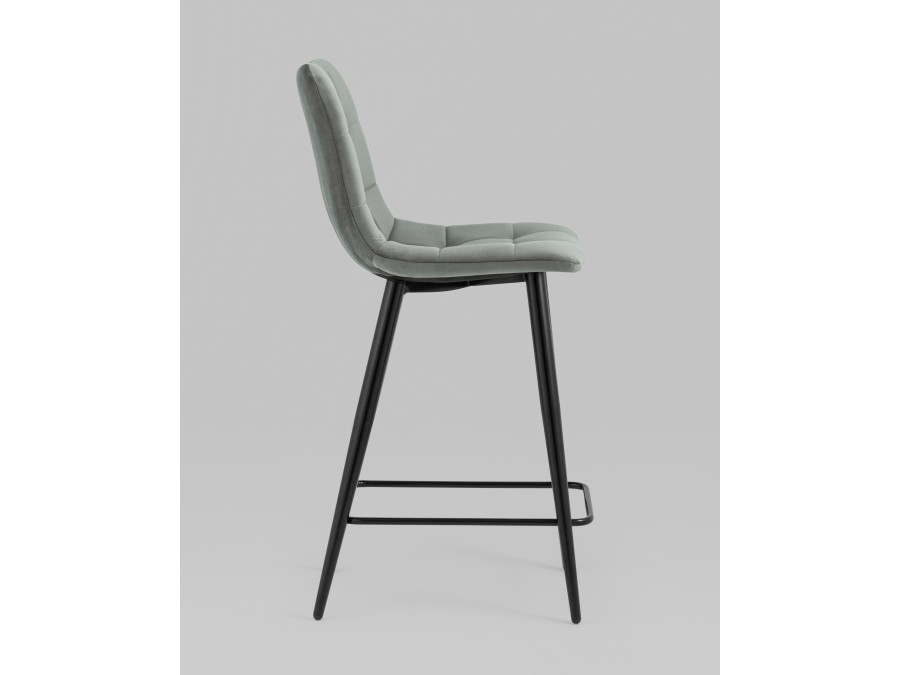 Стул полубарный Джанго велюр серый 2 шт.