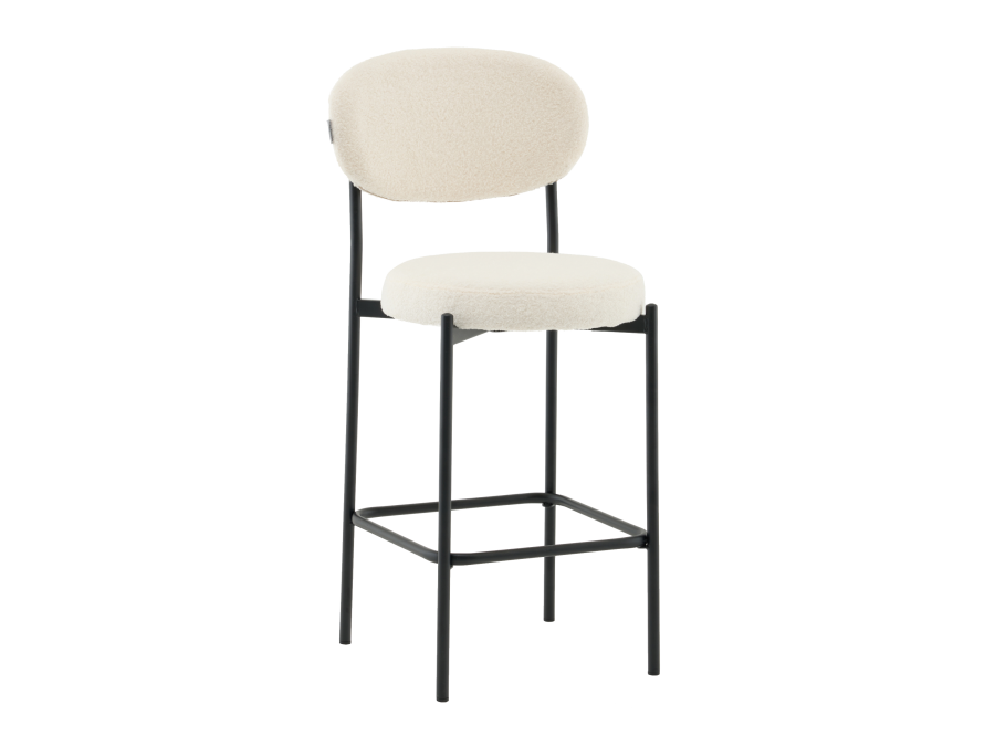 Стул полубарный Бриф DD букле молочный