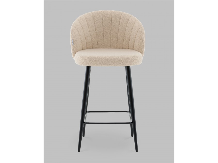 Стул полубарный Ханнингем букле бежевый
