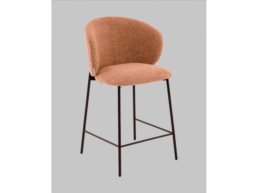 Стул полубарный Блейз букле терракотовый