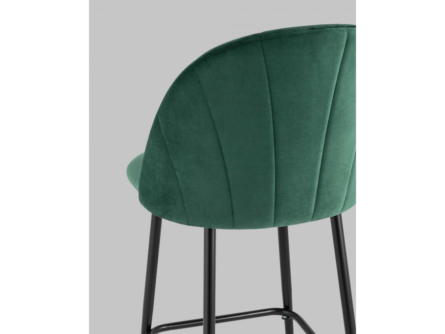 Стул полубарный Логан SN велюр зелёный