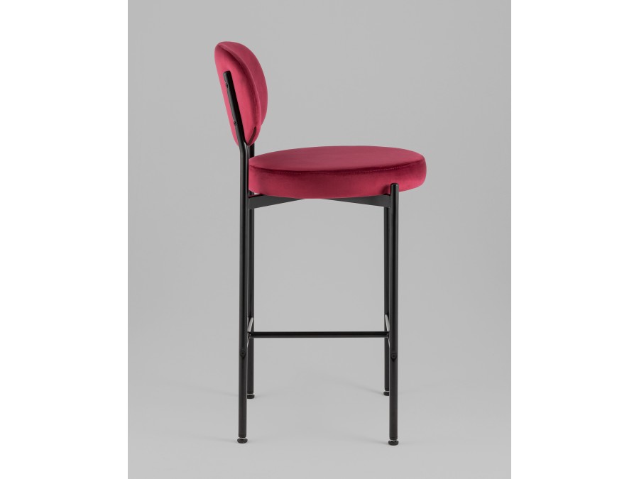 Стул полубарный Бриф VD велюр винный