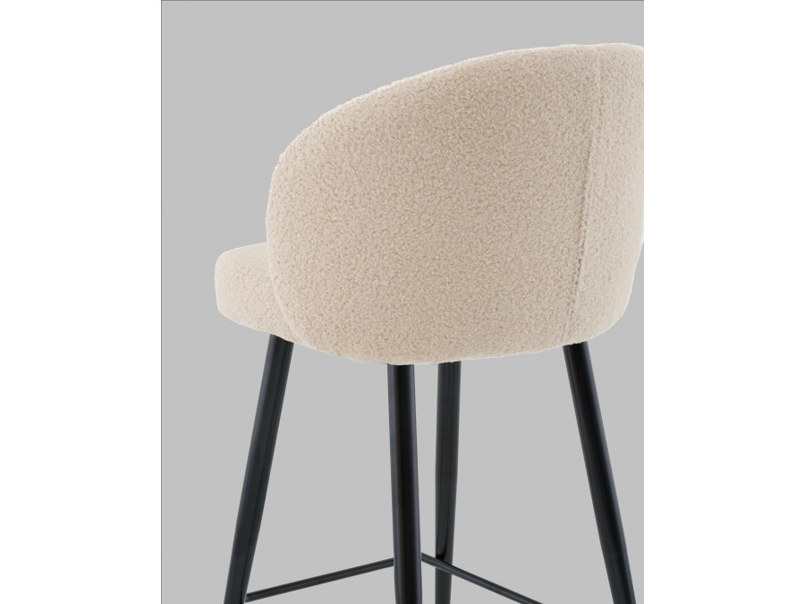 Стул полубарный Ханнингем букле бежевый