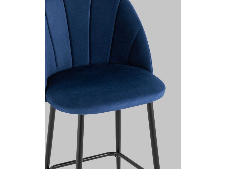 Стул полубарный Логан SN велюр синий