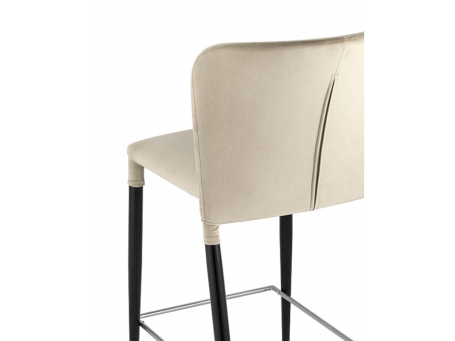 Стул полубарный Лори велюр бежевый