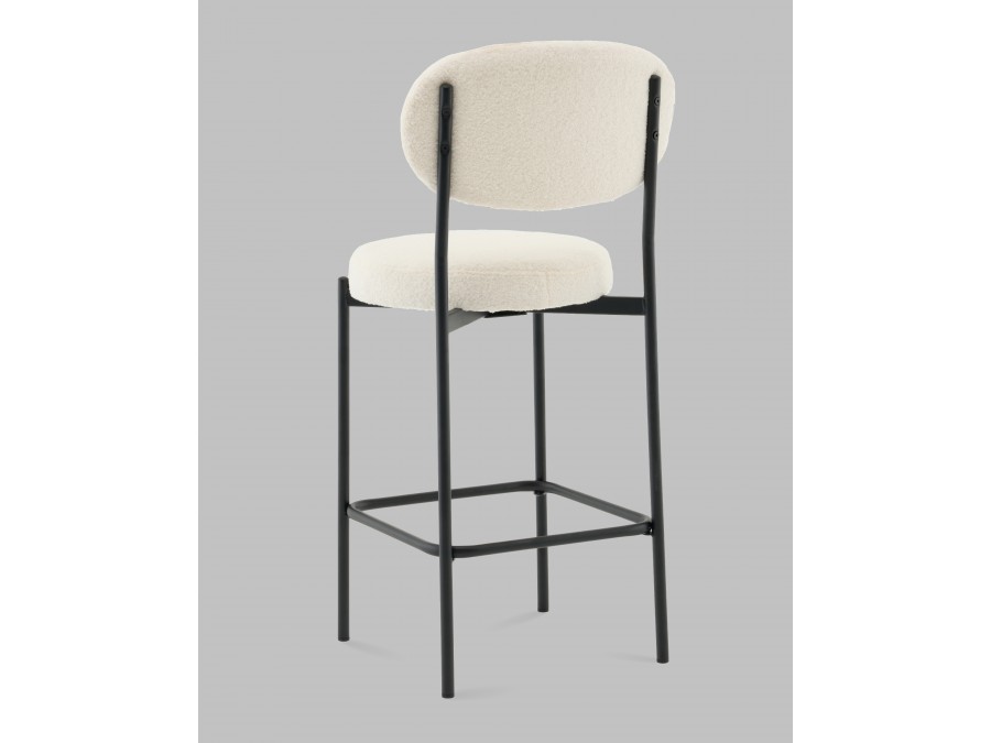 Стул полубарный Бриф DD букле молочный