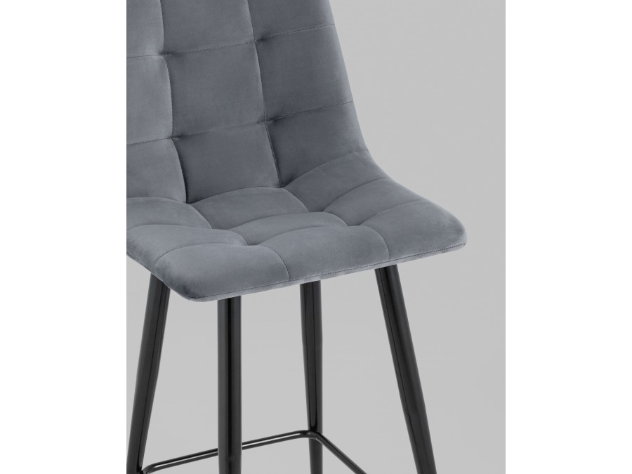 Стул полубарный Джанго велюр тёмно-серый 2 шт.