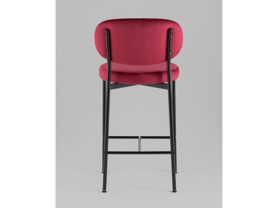 Стул полубарный Бриф VD велюр винный