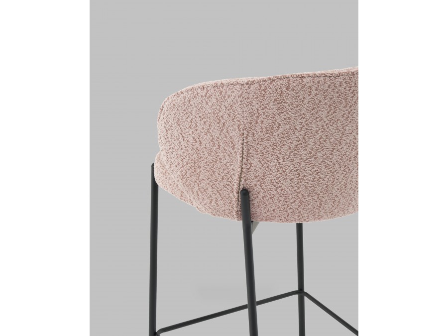Стул полубарный Тисдейл букле розово-персиковый