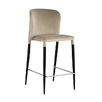 Стул полубарный Лори велюр бежевый