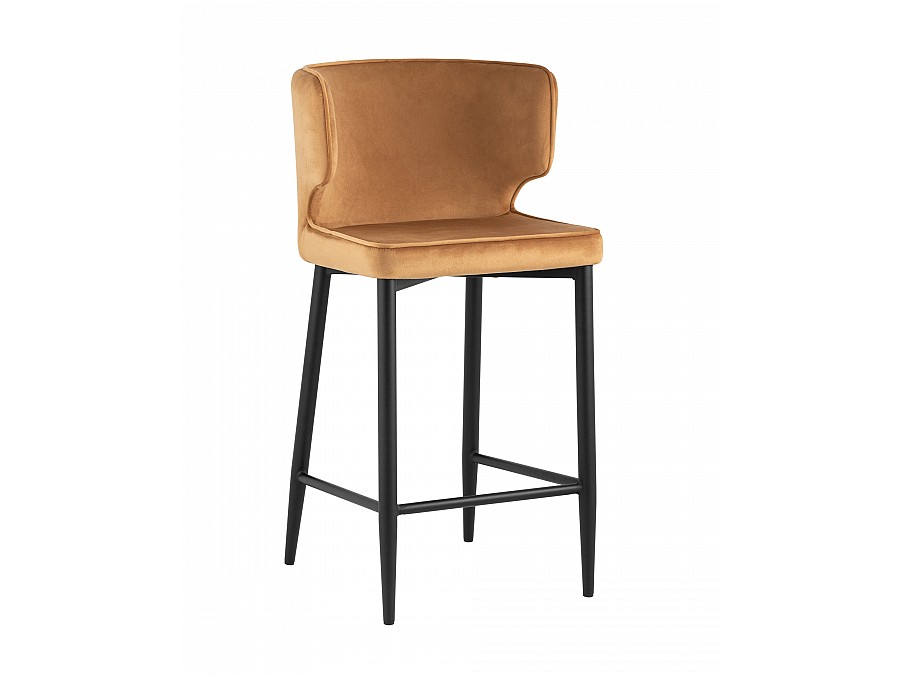 Стул полубарный Матео велюр терракотовый