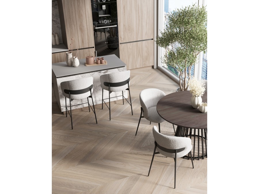 Стул полубарный Блейз букле светло-серый