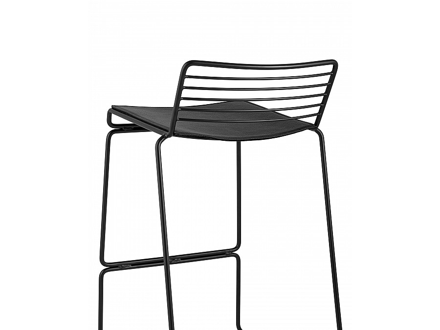 Стул полубарный Danny черный с черной подушкой