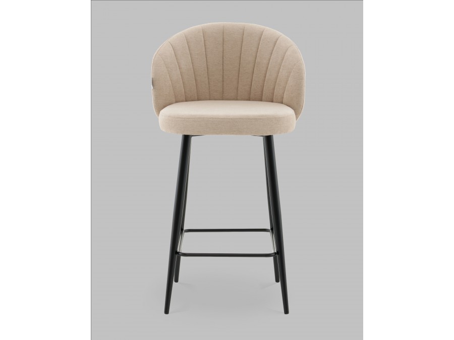Стул полубарный Ханнингем велюр бежевый