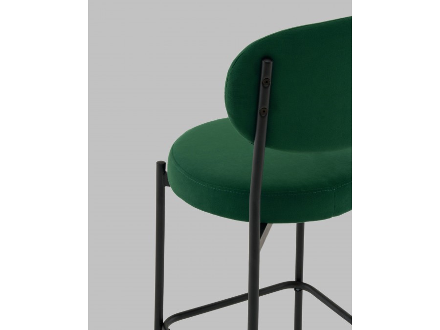 Стул Полубарный Бриф DD велюр зелёный