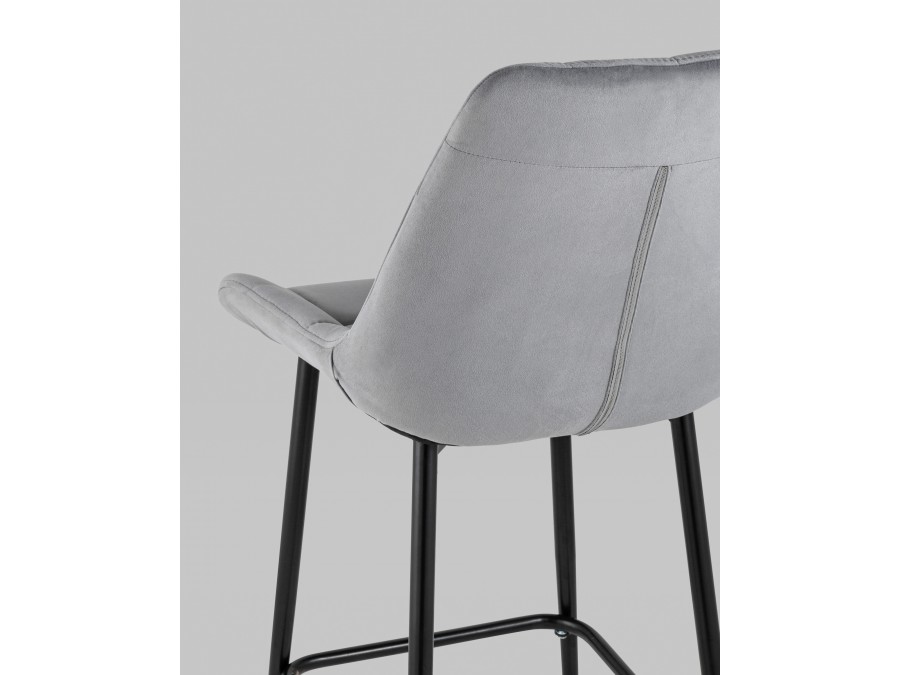 Стул полубарный Флекс велюр велютто серый 2 шт.