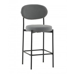 Стул Полубарный Бриф DD велюр серый