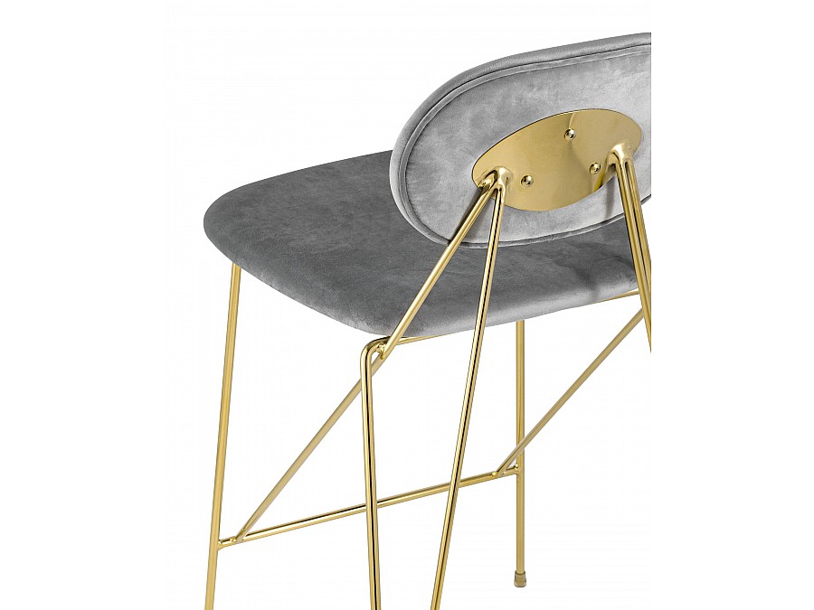 Стул Элис полубарный светло-серый