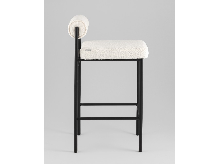 Стул полубарный Балла букле молочный