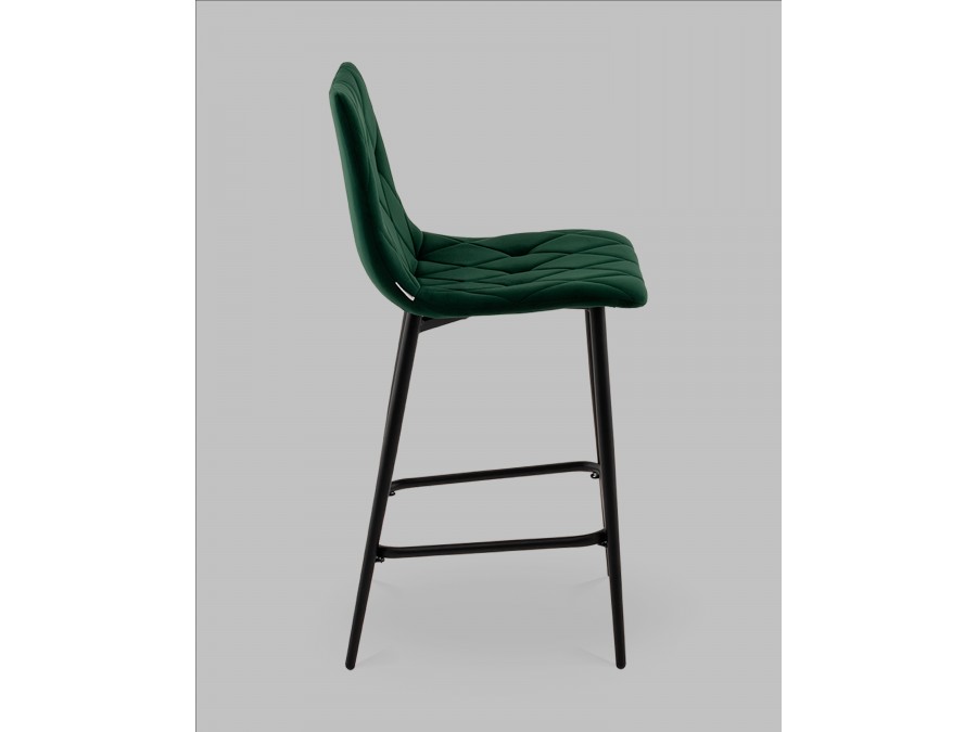 Стул полубарный Одди Diamond велюр темно-зеленый