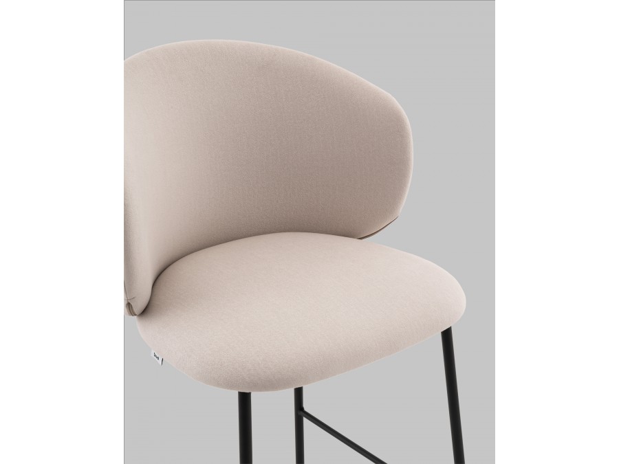 Стул полубарный Блейз велюр молочный