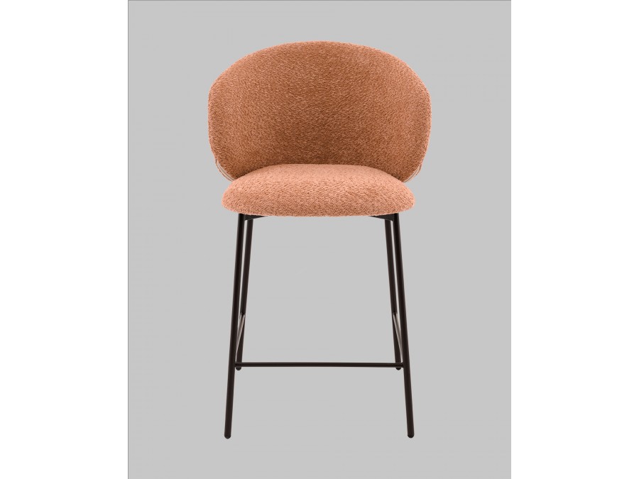Стул полубарный Блейз букле терракотовый
