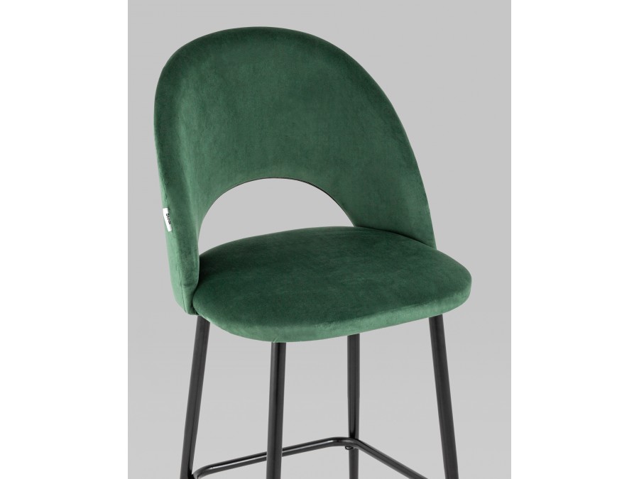 Стул полубарный Меган SN велюр зеленый