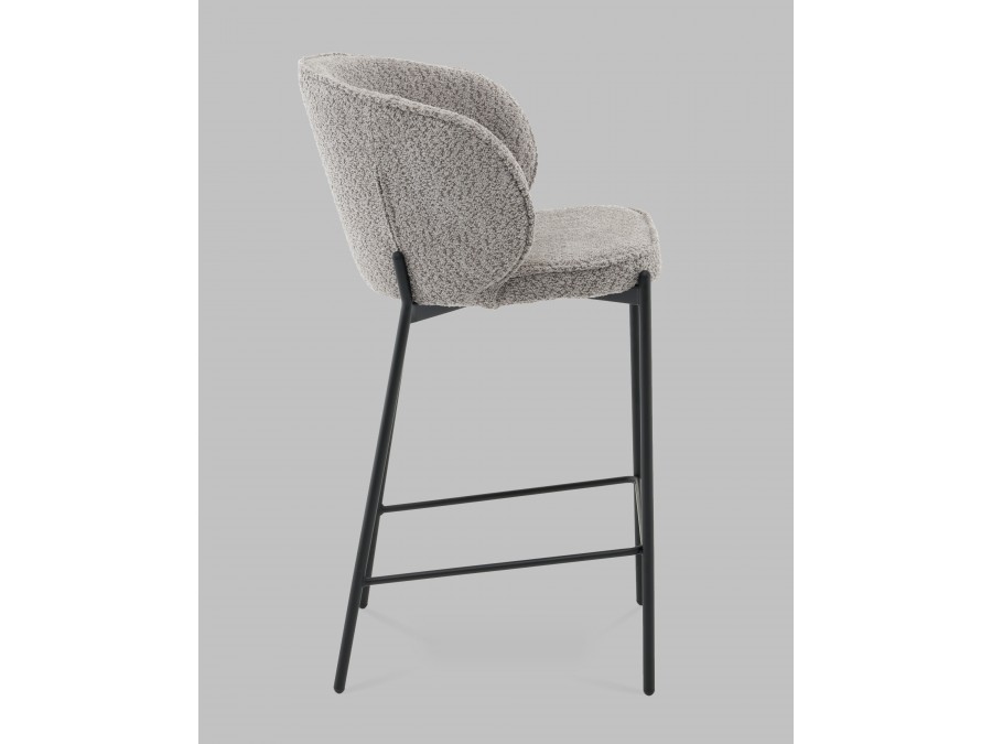 Стул полубарный Тисдейл букле серый