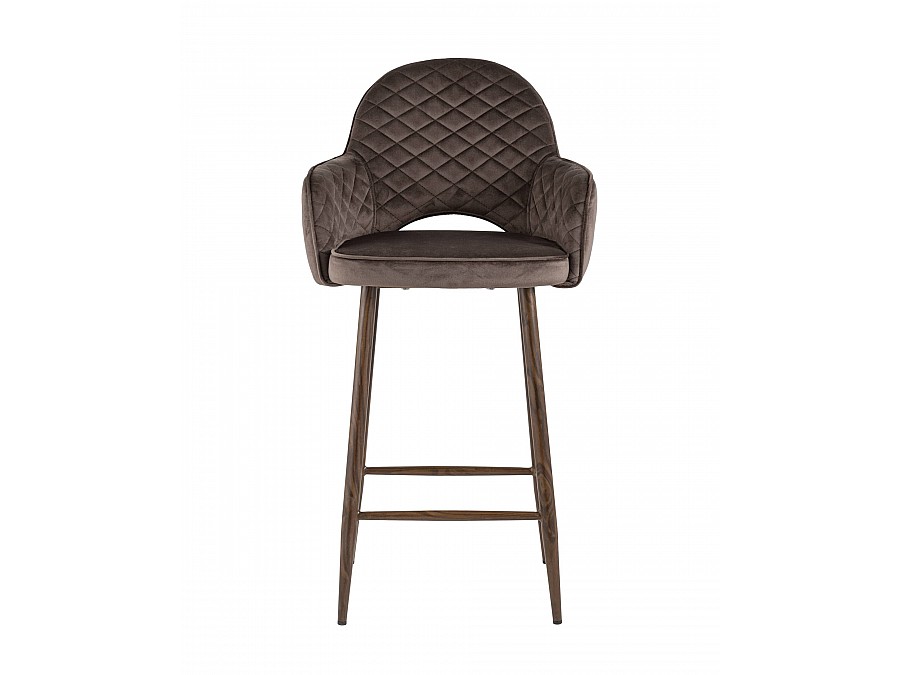 Стул полубарный Венера диамант велюр коричневый