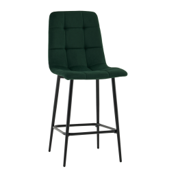 Стул полубарный Одди велюр темно-зеленый