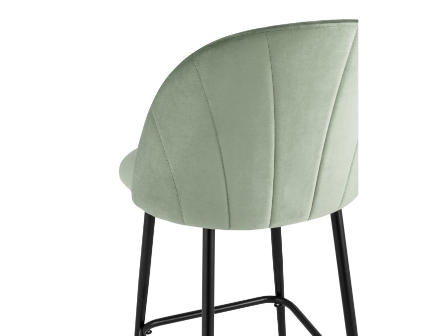 Стул полубарный Логан велюр фисташковый