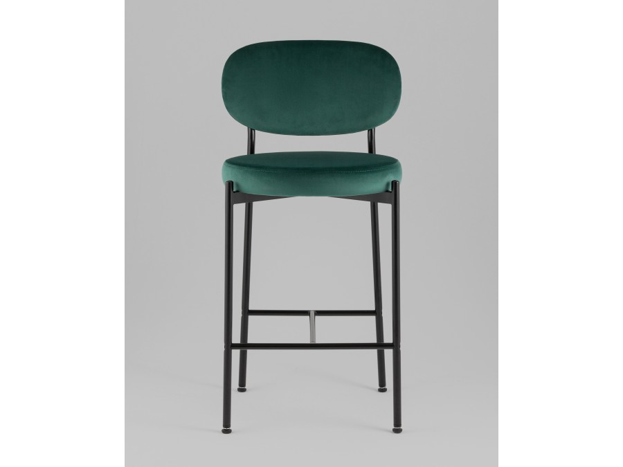 Стул полубарный Бриф VD велюр зеленый