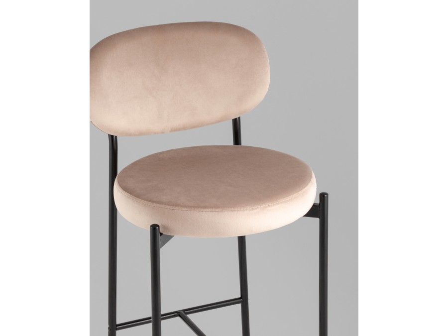 Стул полубарный Бриф VD велюр бежевый