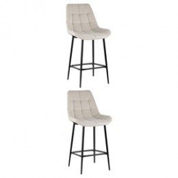 Стул полубарный Флекс велюр бежевый 2 шт.