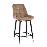 Стул полубарный Флекс с поворотным механизмом велюр капучино