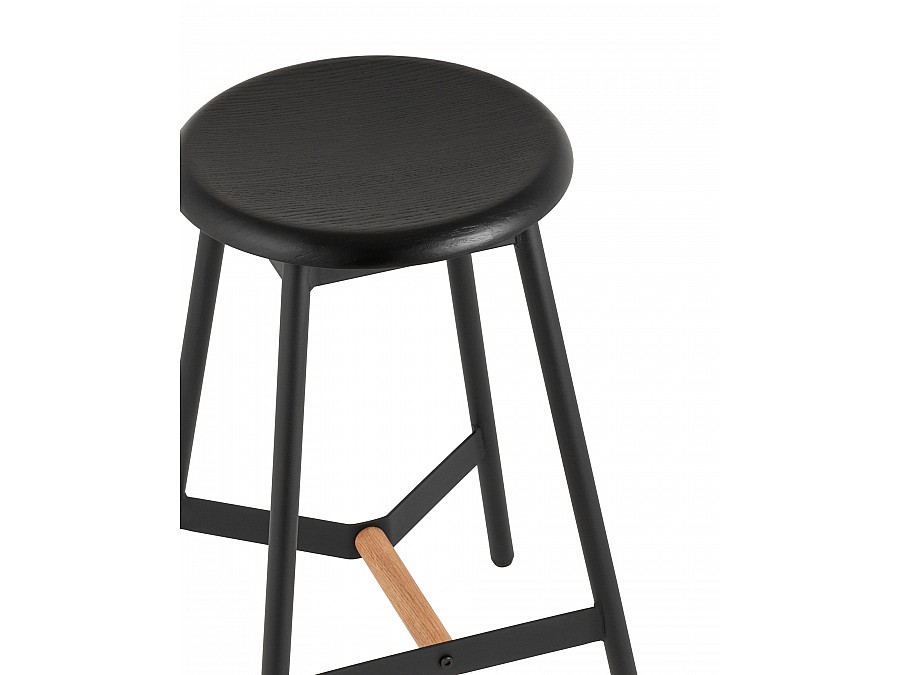 Стул полубарный Knobb черный