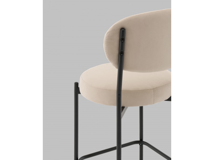 Стул Полубарный Бриф DD велюр бежевый