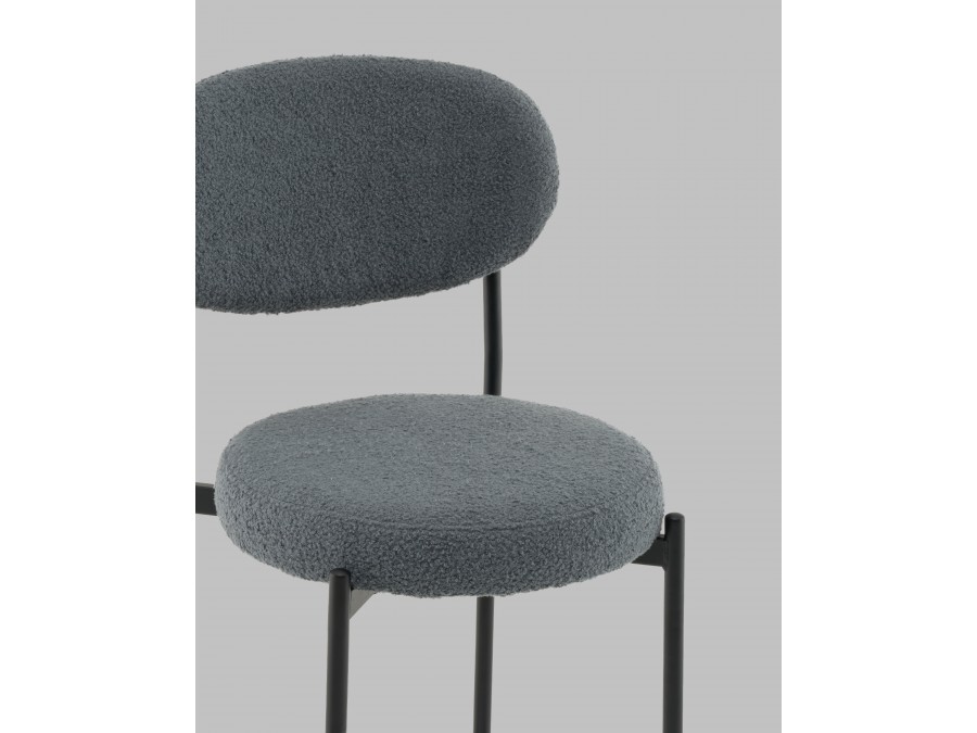Стул полубарный Бриф DD букле темно-серый