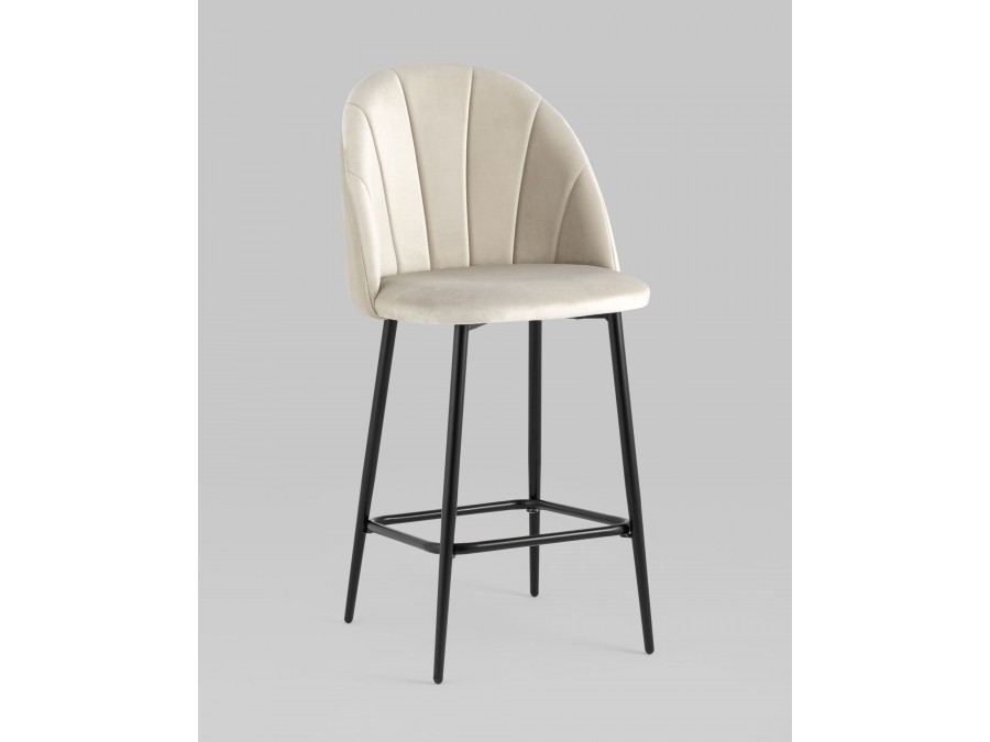 Стул полубарный Логан SN велюр бежевый