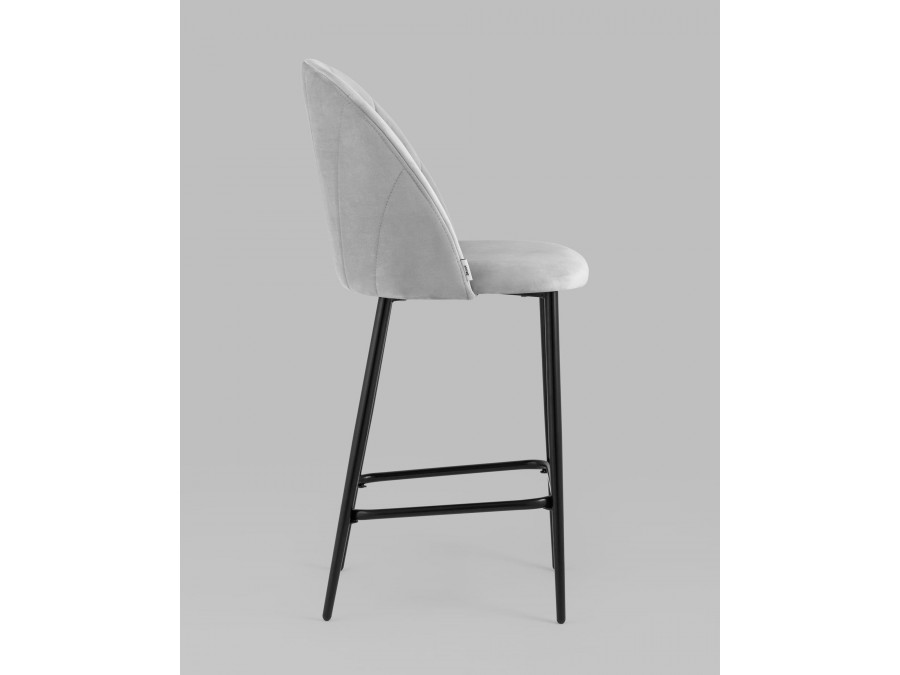 Стул полубарный Логан SN велюр светло-серый