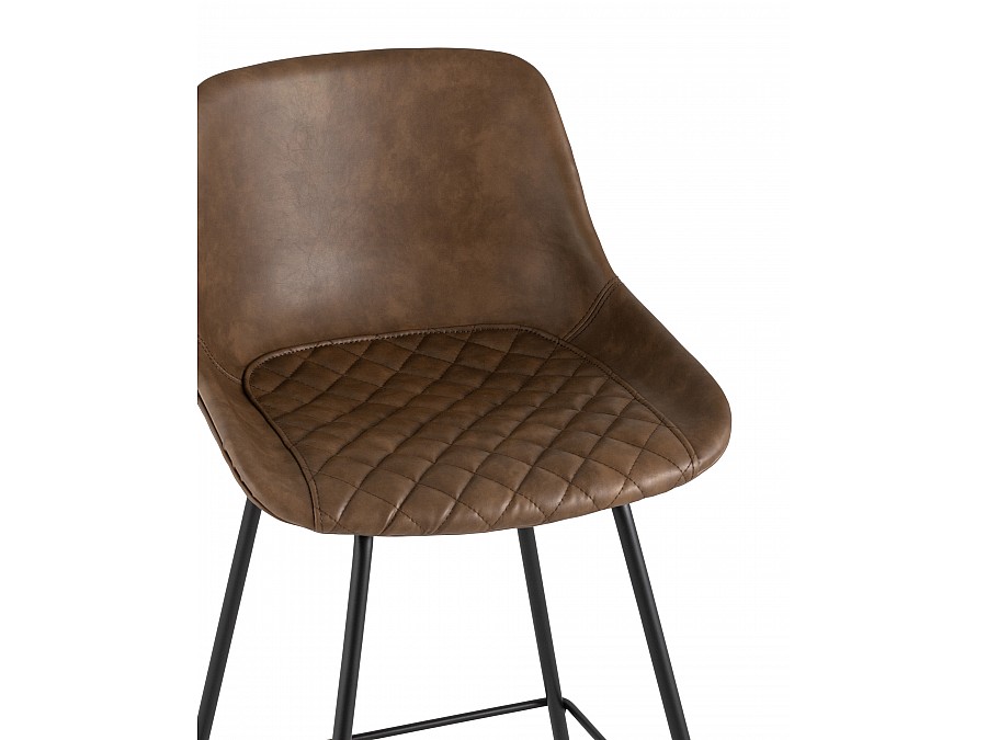 Стул полубарный TEXAS экокожа коричневый