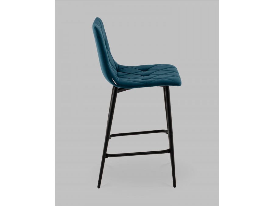 Стул полубарный Одди Diamond велюр синий
