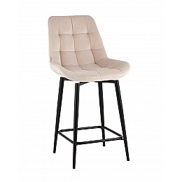 Стул полубарный Флекс с поворотным механизмом велюр бежевый