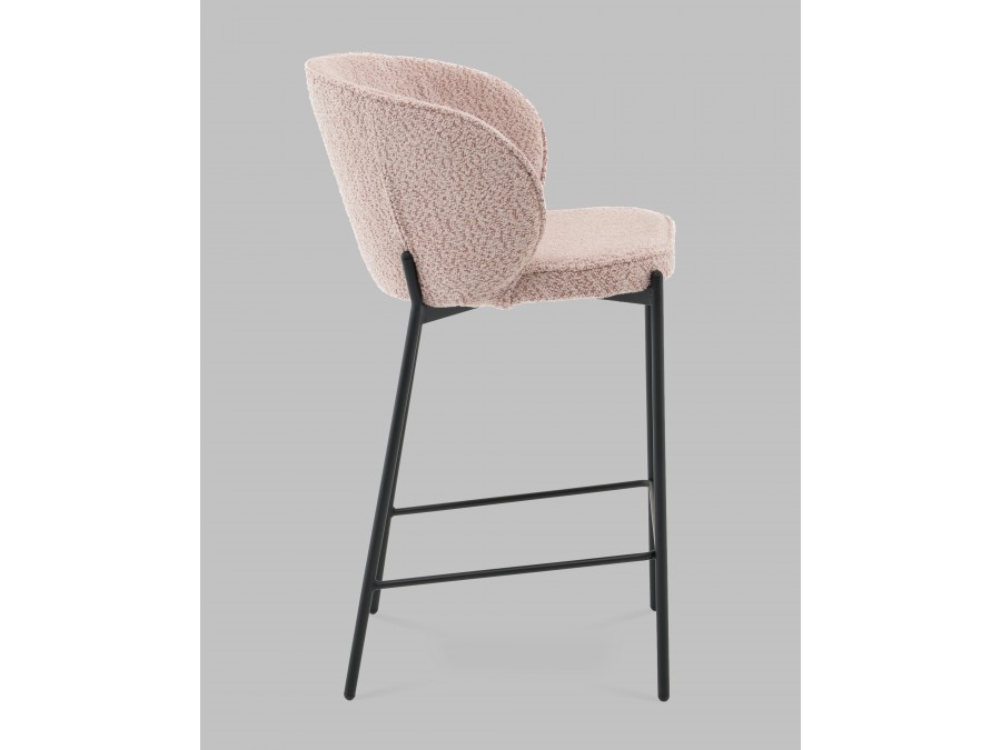 Стул полубарный Тисдейл букле розово-персиковый