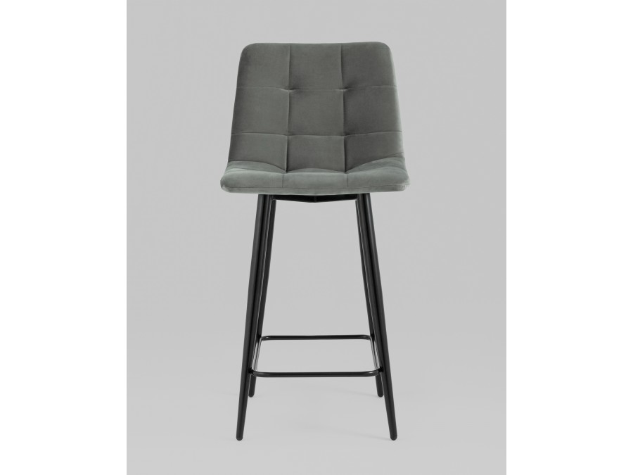 Стул полубарный Джанго велюр серый 2 шт.