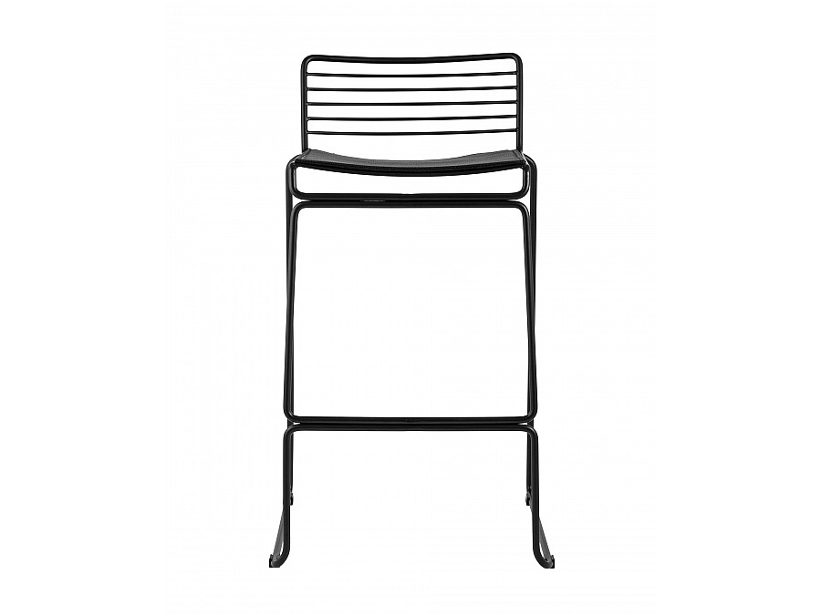 Стул полубарный Danny черный с черной подушкой